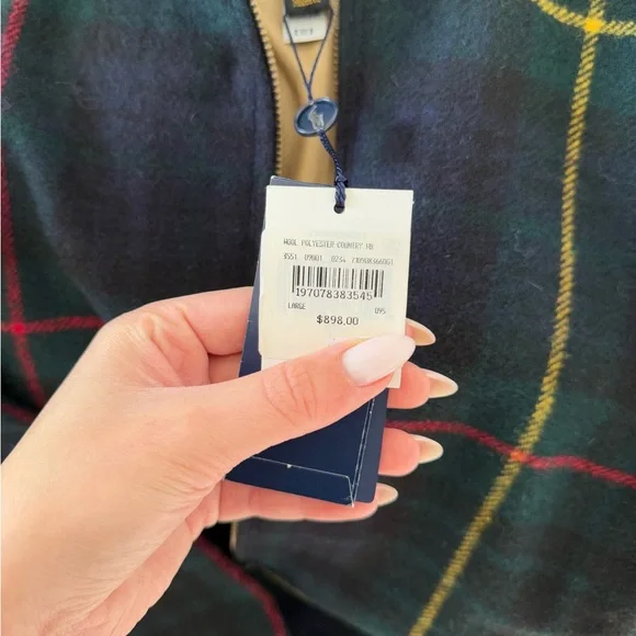 Men’s Polo Ralph Lauren Wool polyester country plaid bomberBrand newSize:LARGE